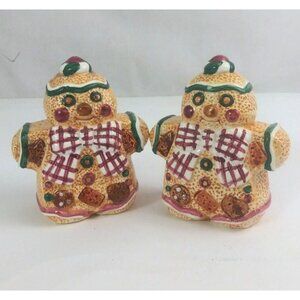Vintage 1996 Jay Gingerbread Man 3.75" Salt & Pepper Shakers